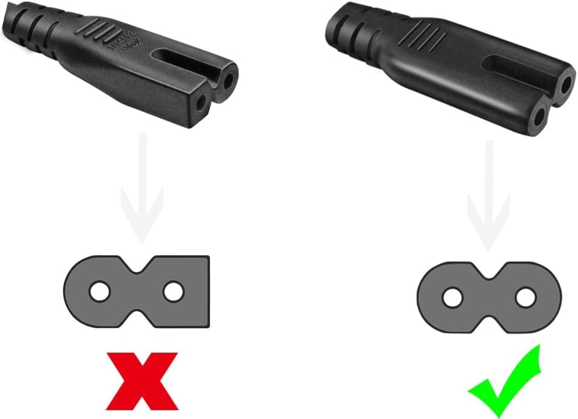 Universal Replacement AC Power Cord Cable for LED TV, Printer, Laptop